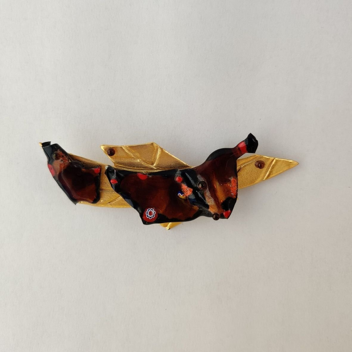 Broche abstraite « L’OISEAU »